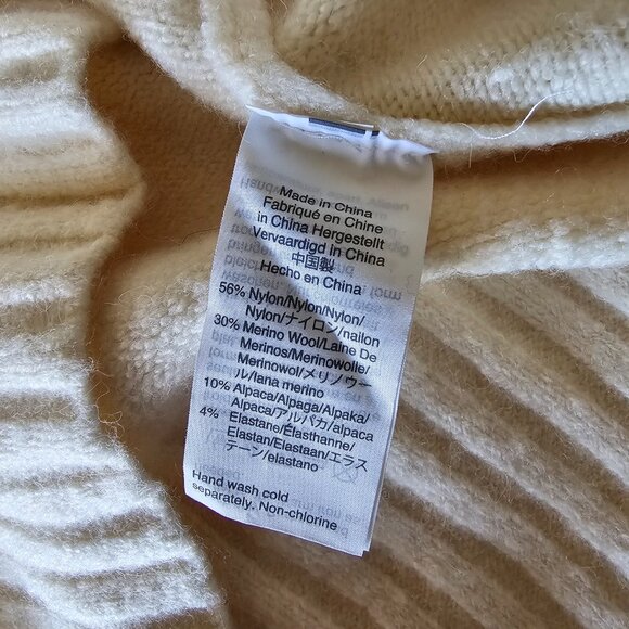 Jcrew Oversized Crewneck Merino Alpaca Supersoft Yarn - 2018 - Off-White - Sz XX - Picture 11 of 16